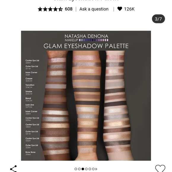 Natasha Denona Glam Eyeshadow Palette - Gold and Brown Tones - Picture 4 of 4